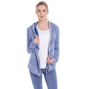 Lole blue open sweatshirt cardigan